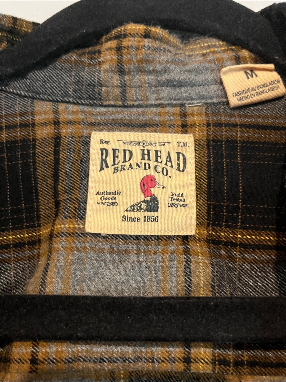 RedHead Men's Black, Gray & Tan Plaid Button-Down Shirt - Picture 2 of 4